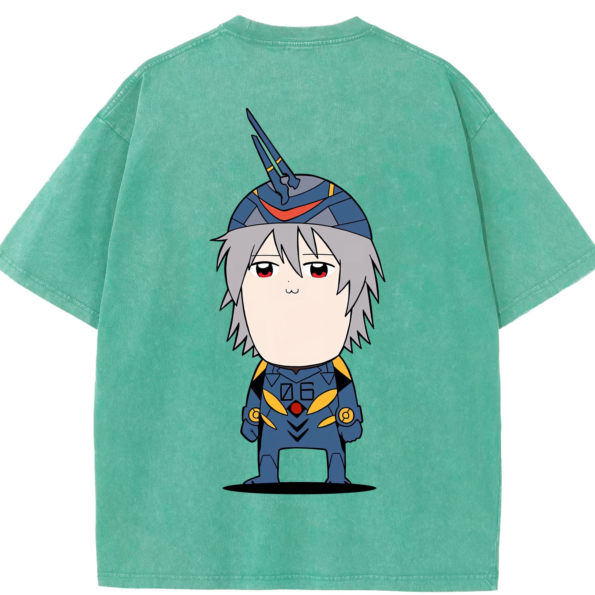 （画像用） EVA 新世紀エヴァンゲリオン 綿100% ヴィンテージ風 半袖Tシャツ（背面プリント）